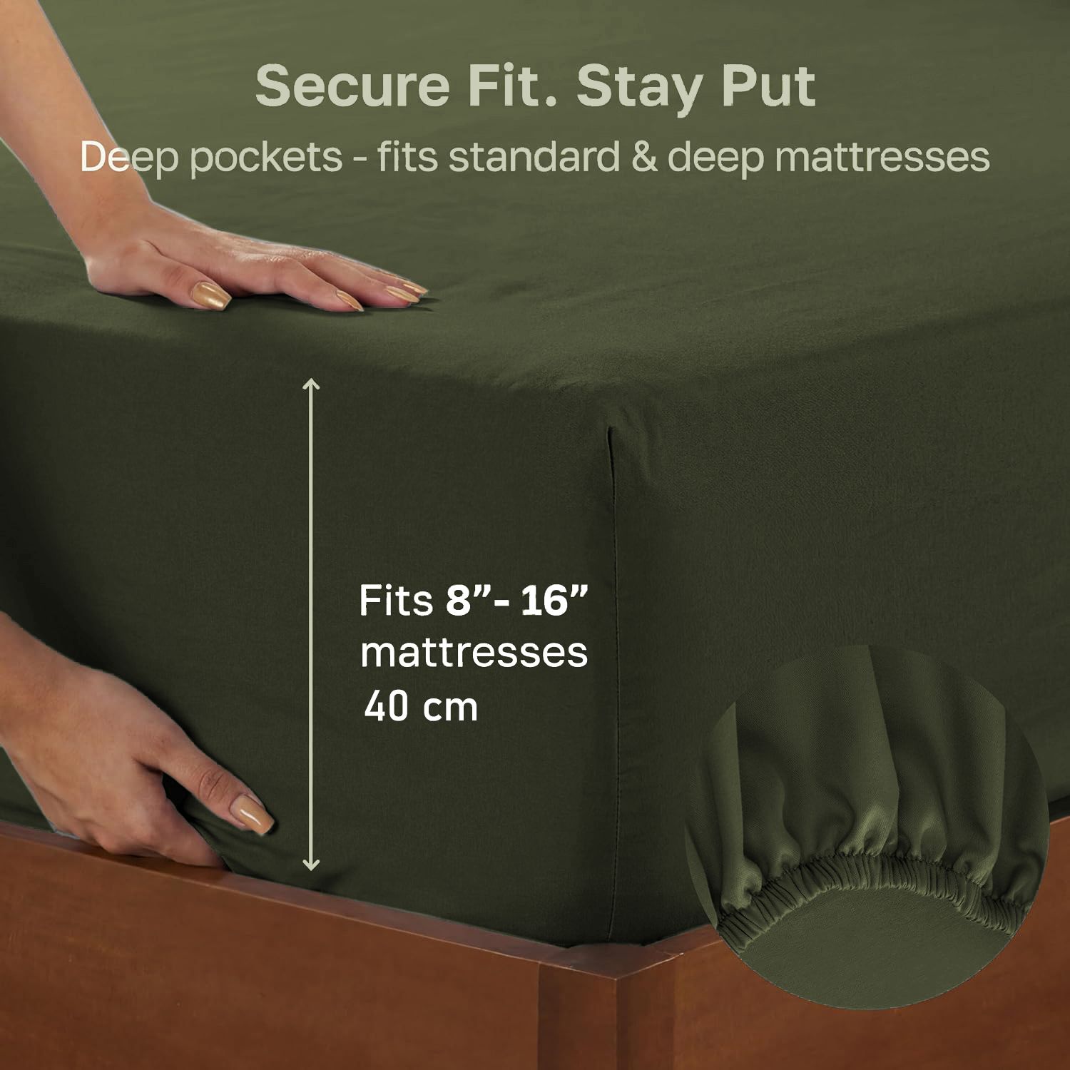 Hotel Quality Fitted sheets - 2 Piece Fitted sheets -Breathable Bedding - Wrinkle, Fade, Stain Resistant- 26inch/40cm Deep Pocket Fitted Bed Sheet-Wrinkle and — image 2