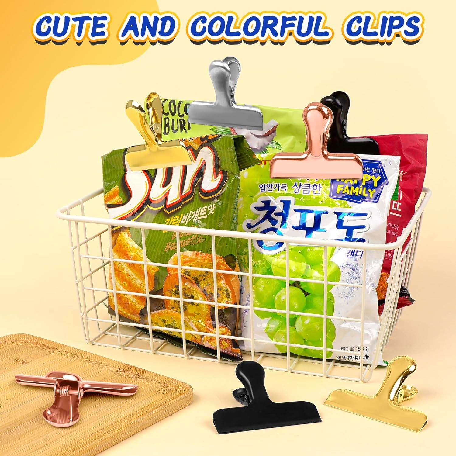 12 Pack Stainless Steel Chip Clips, Bag Clips for Food, Heavy Duty Snack Clip Metal Clip to Seal Coffee Bags, Ideal for Office and Kitchen Use, Binder Clip โ image 6