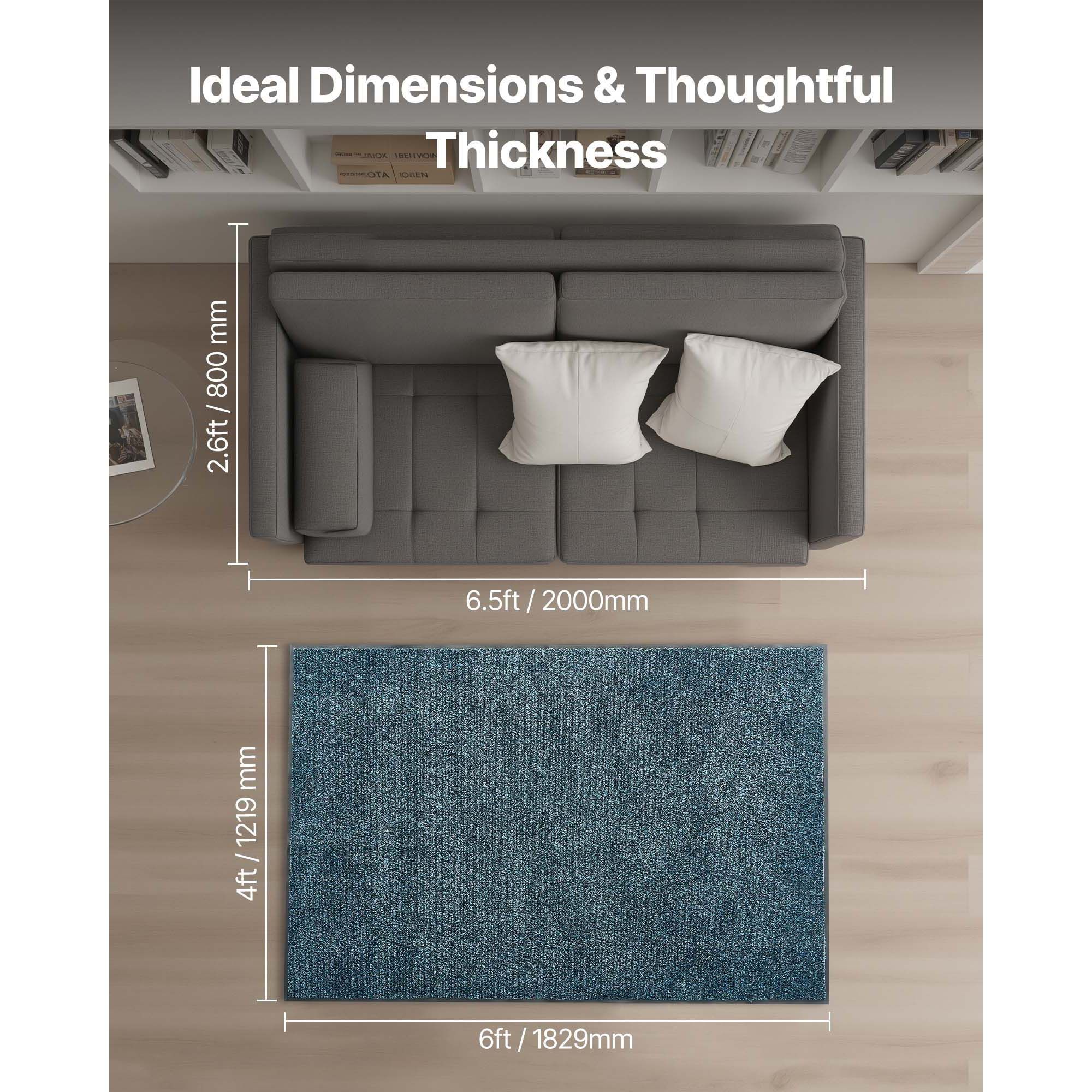 Front Door Mat, 1829 x 1219 mm Commercial Floor Mat for Indoor and Outdoor, Industrial Entrance Carpet with PVC Backing, Heavy Duty Washable Entry Rug for โ image 2