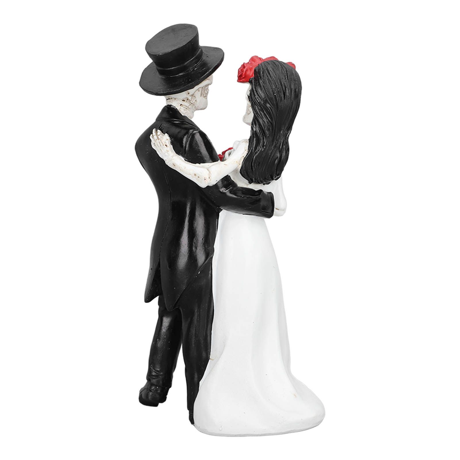 Skeleton Wedding Couple Statue Day of The Dead Dancing Skeleton Couple Halloween Romantic Wedding Bride Groom Figurine Resin โ image 4
