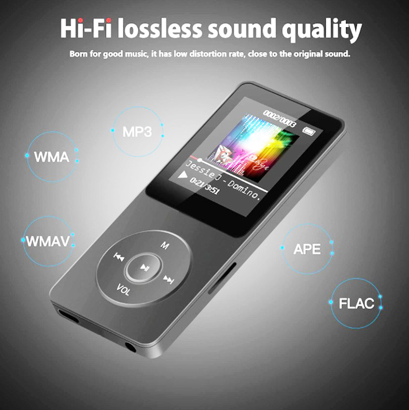 Portable Digital Music Player - Bluetooth 5.4, Hi-Fi Lossless Sound, 8GB Built-in & Expandable Storage(black 8GB) โ image 2
