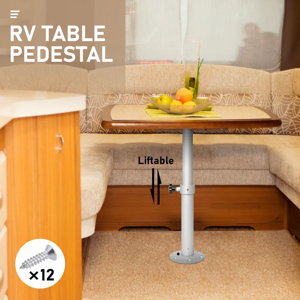 Table Pedestal Telescopic Furniture Leg 46-70cm Height Adjustable Easy Installation Detachable Aluminum Alloy Support for RV Boat Caravan Motorhome โ image 2
