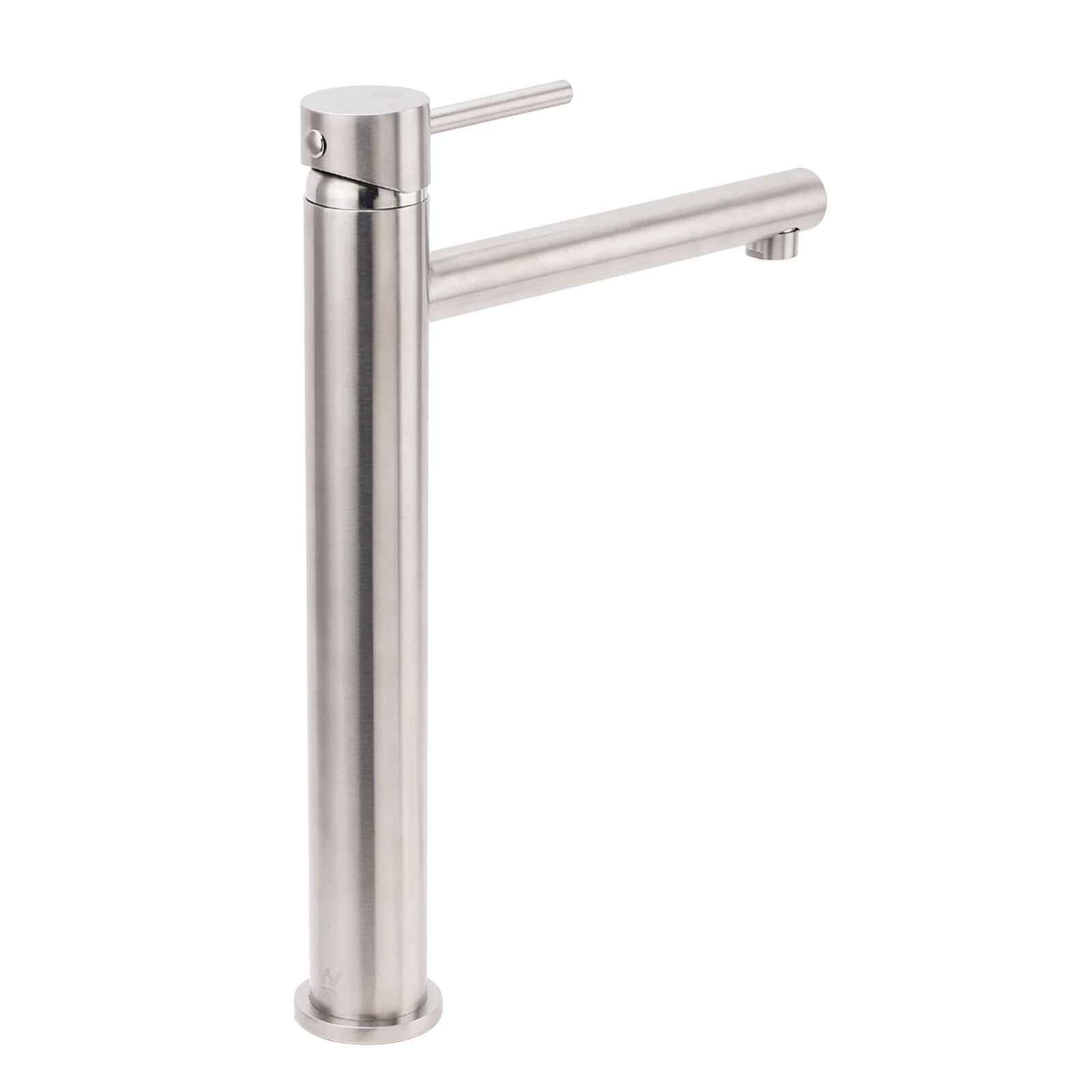 Brushed Nickel Classic Round Bathroom Basin Straight Spout Mixer Sink Faucet Tap โ image 3
