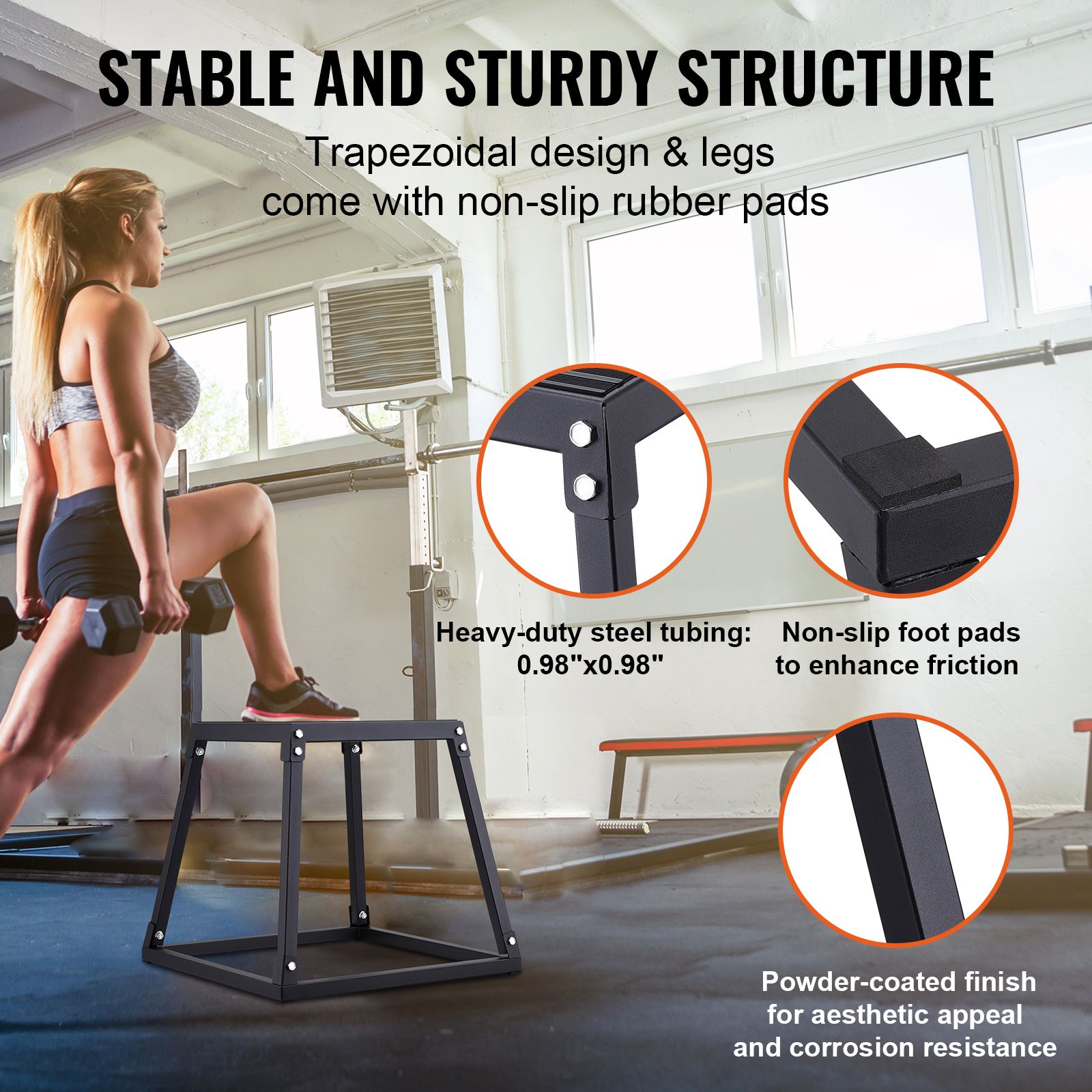 Plyometric Jump Boxes, 12/18/24/30 Inch Plyo Box, Platform and Jumping Agility Box, Anti-Slip Fitness Exercise Step Up Box Set for Home Gym Training โ image 4