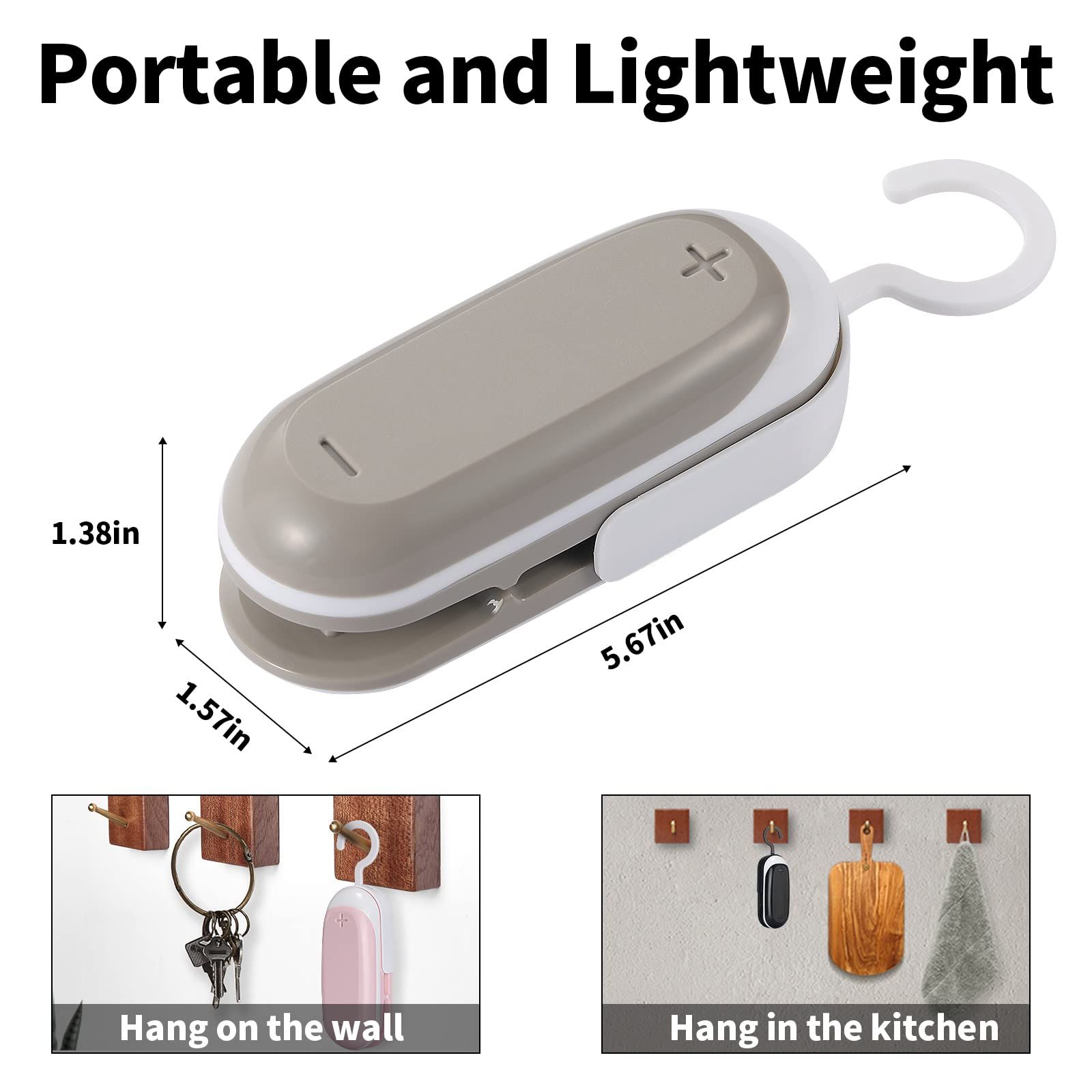 Mini Bag Sealer, 3 Packs Portable Heat Vacuum Sealers, Chip Bag Sealer with Cutter 2 in 1 Heat Sealer Food Sealer Bag Resealer — image 2