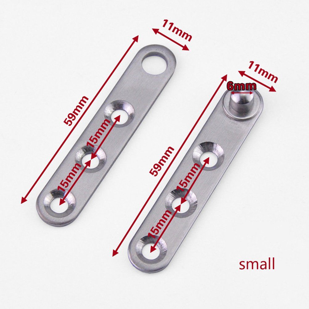 4 Piece Stainless Steel 360 Degree Rotating Concealed Hinges, Door Pivot Hinges Stainless Steel Drawer Window Door Fittings (Small) โ image 2
