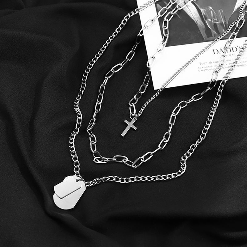 Jun Yi Alloy Multi Layer Necklace Geometry Unisex Three-layer mechanical rabbit necklace — image 6