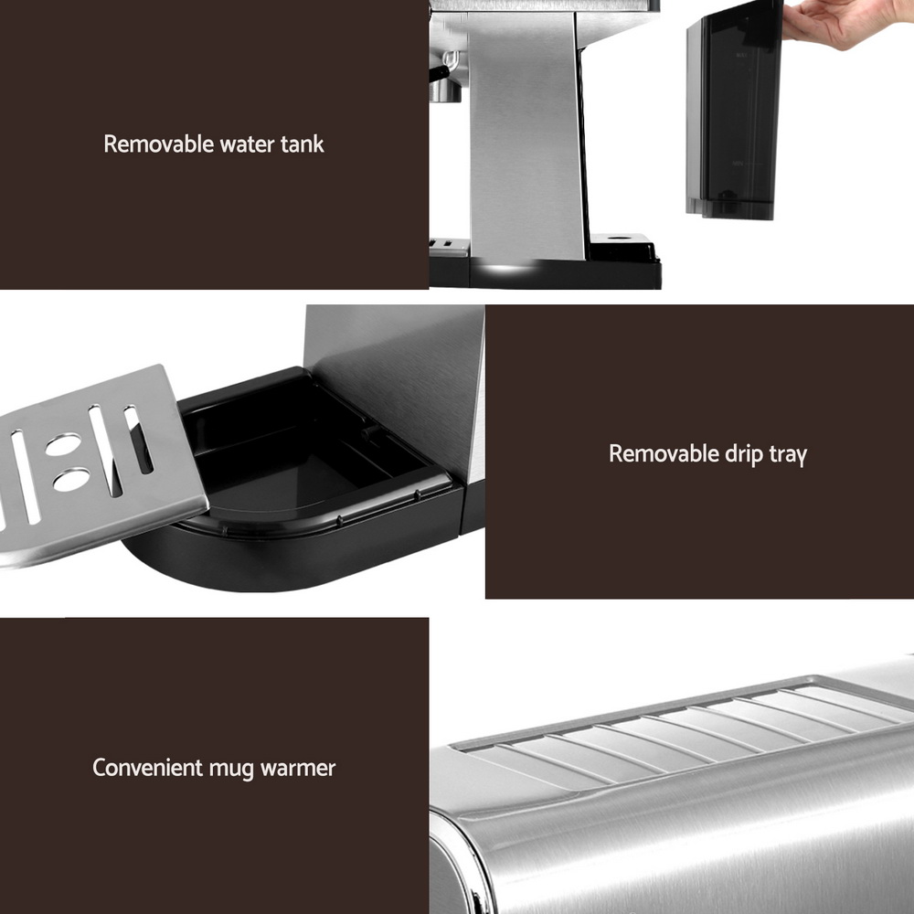 Devanti 20 Bar Coffee Machine Espresso Cafe Maker โ image 6