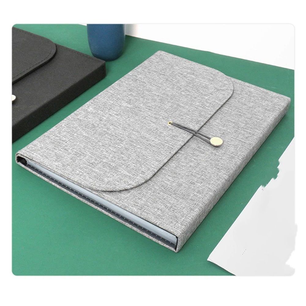 Vintage Fashion Expandable File Folder, Letter Size, 13 Pockets,Expanding File Folder Document Organizer A4 Indexed File Case, grey — image 4