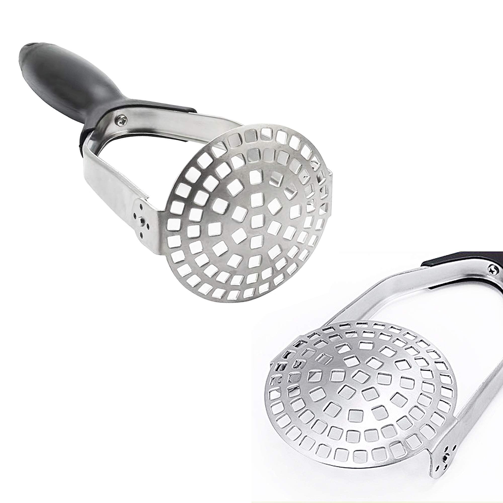 Stainless Steel Potato Masher - Heavy Duty with Garlic Press, Cooking and Kitchen Gadget - Convenient for Making Mashed Potatoes โ image 3