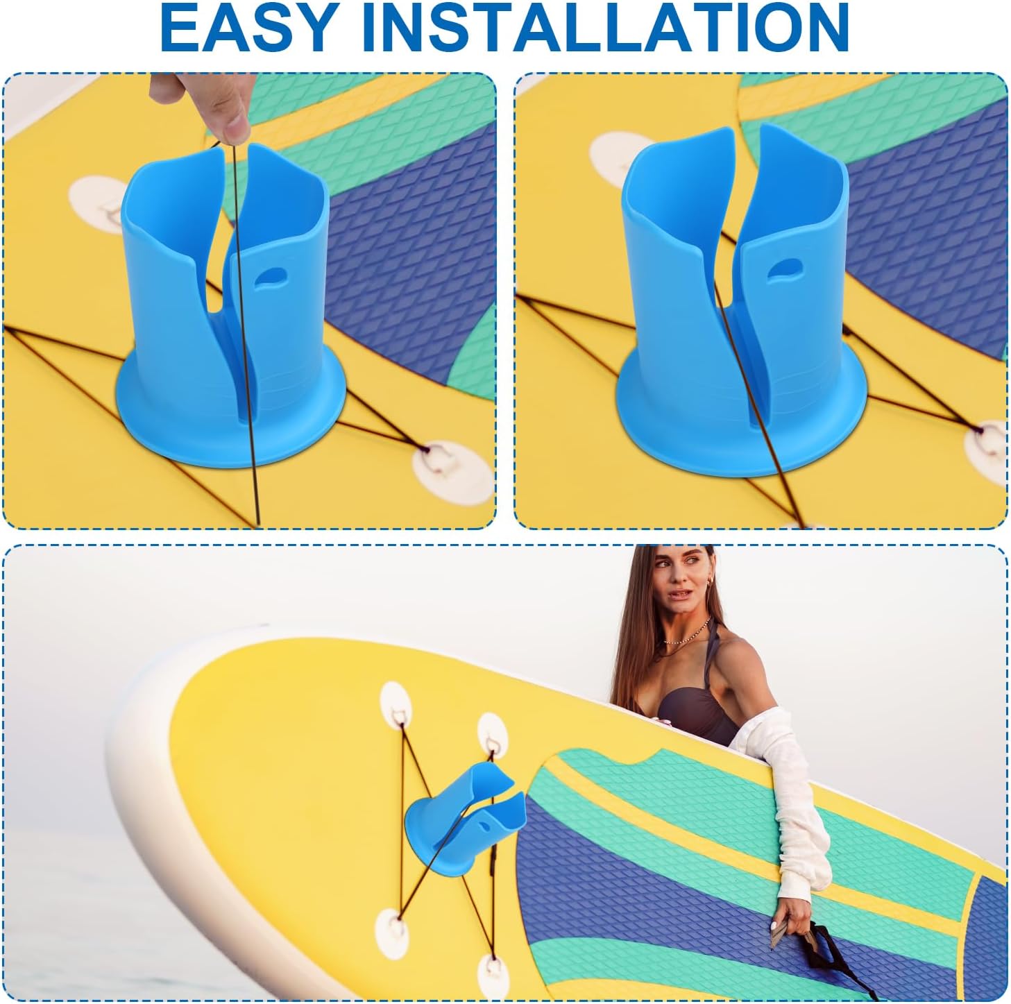 2pcs Paddle Board Cup Holder, Universal Kayak Drink Holder Multifunctional Anti-Toppling Paddleboard Cup Holder Surfboard Water Bottle Holder for Outdoor — image 5