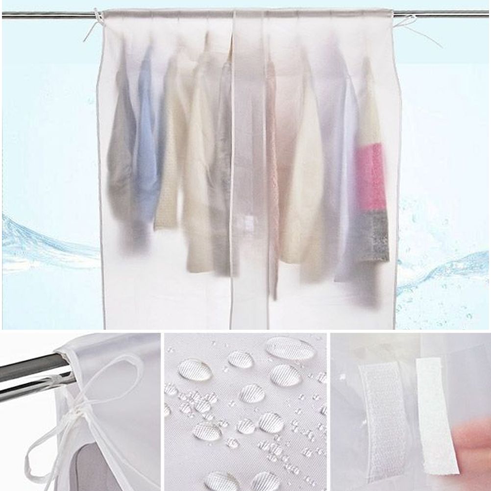 Clear Clothes Shoulder Rack Cover Suit Coat Dress Clothes Organizer Dustproof Protector for Home Bedroom — image 4