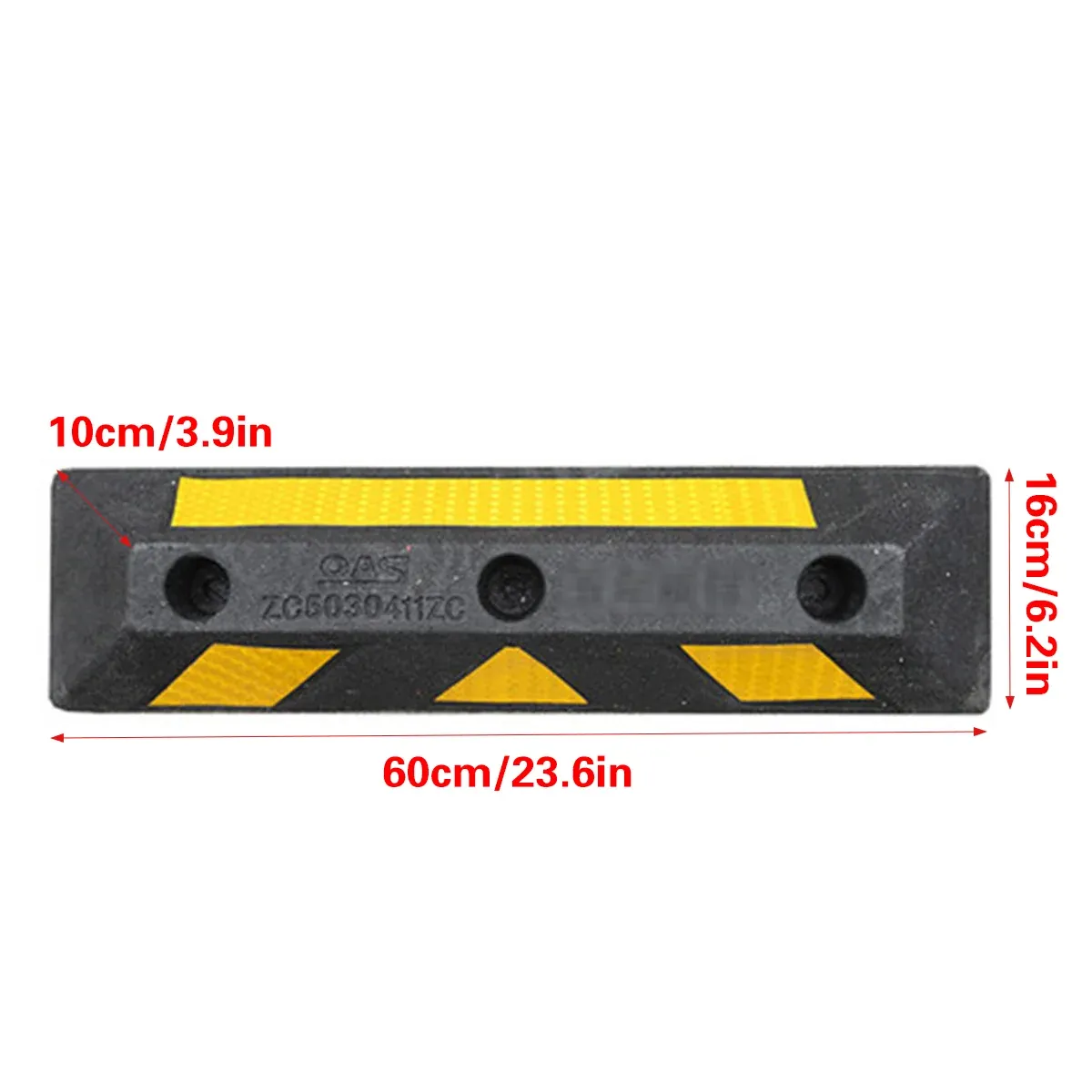 2PCS Rubber Parking Curb Wheel Stop for Driveway and Car Park — image 3