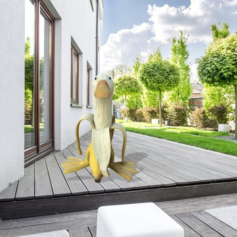 Banana Duck Sculpture, Creative Duck with Banana Body Statue, Whimsical Peeled Banana Duck Garden Statue Yard Art for Indoor โ image 5