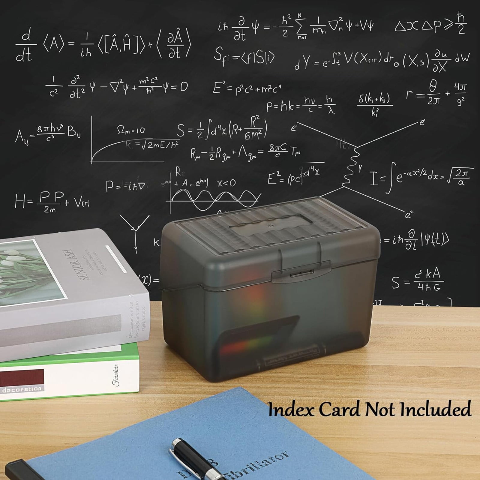 1Pc Index Card Holder,Index Card File with Flip Top,Plastic Card Holders,Note Flash Card Organizer Case,Index Card Holder,Photo Boxes Storage,Notecard — image 6