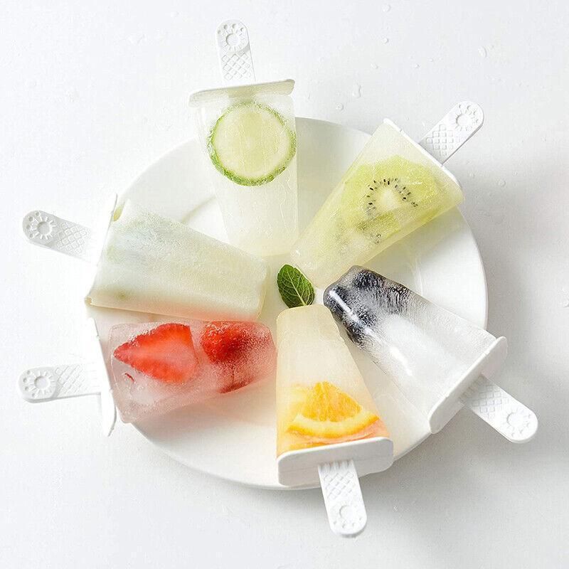 Silicone Ice Cream Mould Block Frozen Molds Icy Pole Jelly Popsicle - Blue-10Grid — image 5
