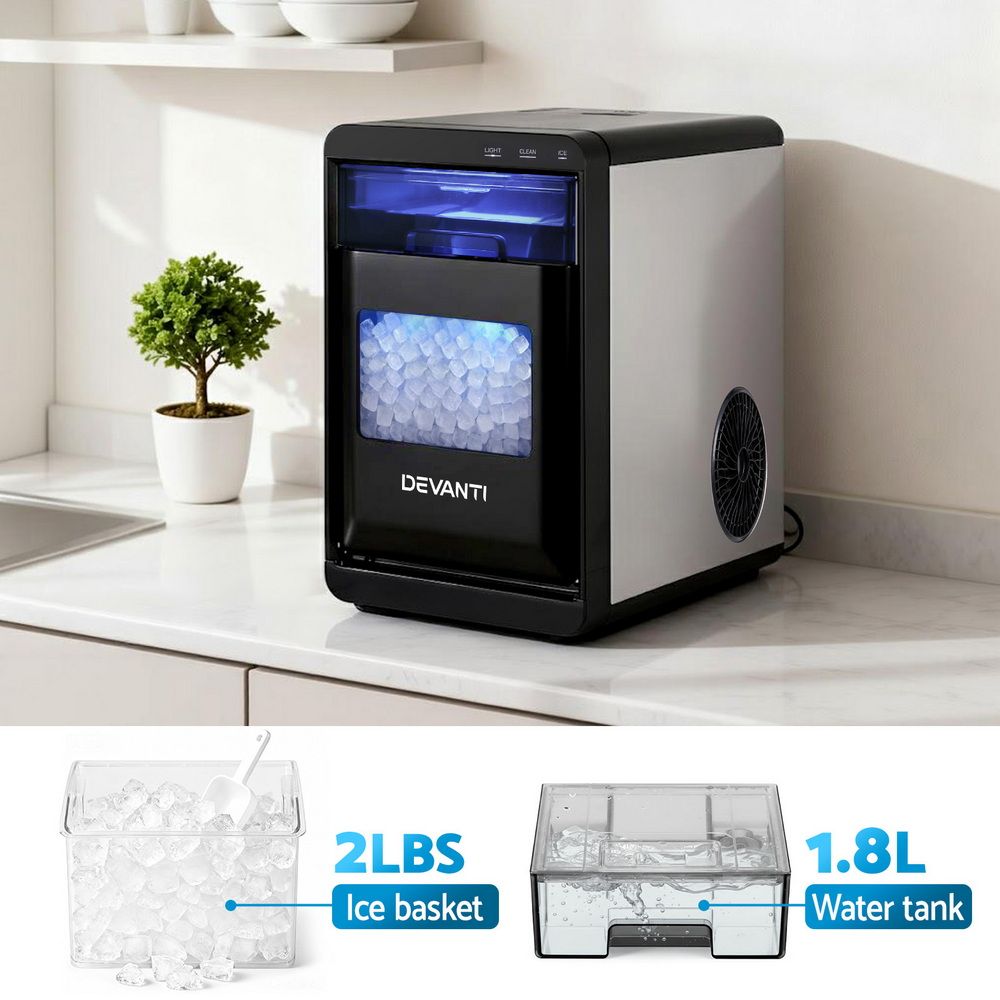 Devanti Ice Maker Machine 20kg Chewable Nugget Ice Countertop w/Self Cleaning — image 5