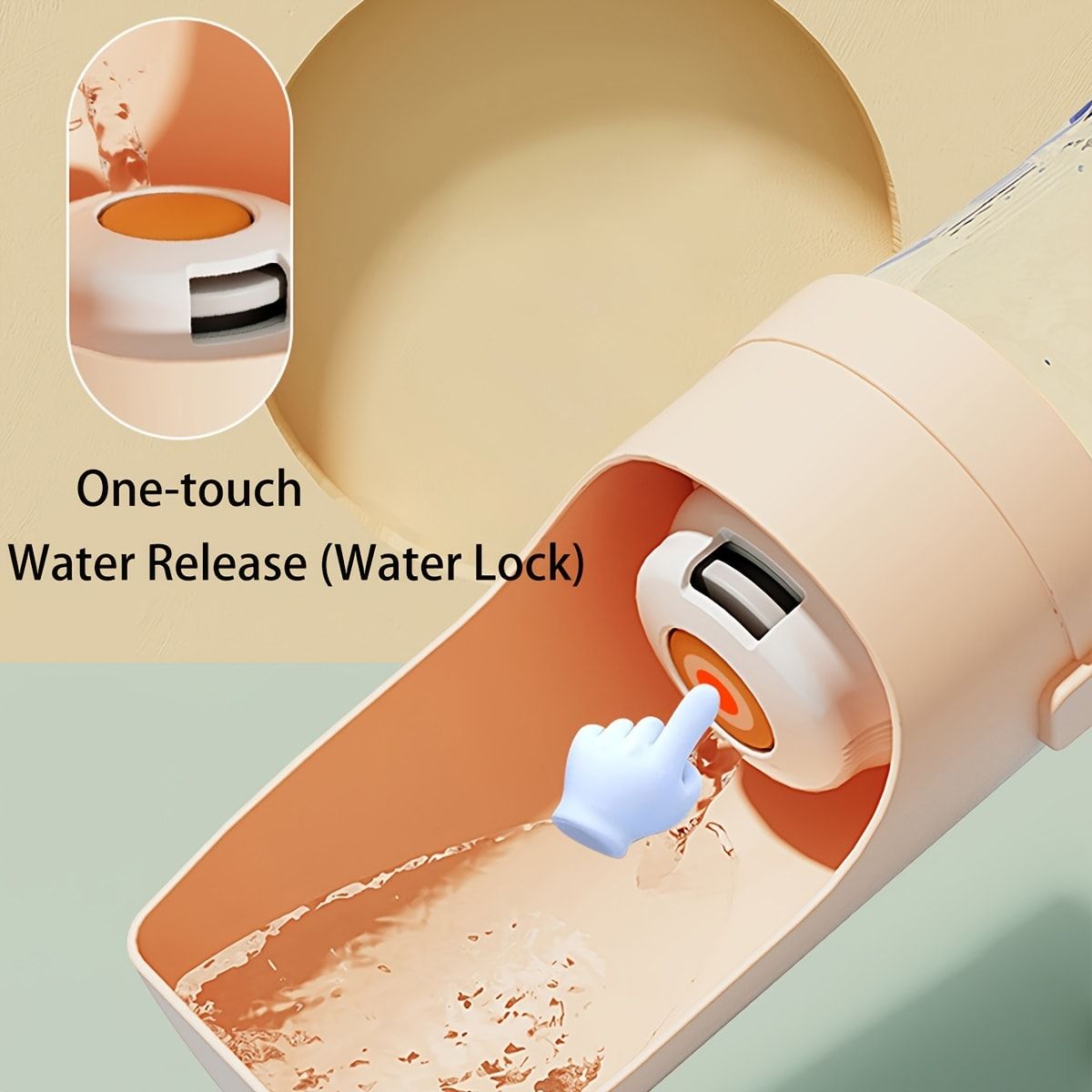 Portable Dog Water Bottle – Leak-Proof Pet Water Dispenser with Food Storage, Ideal for Outdoor Walks, Camping, and Travel (Green) — image 6