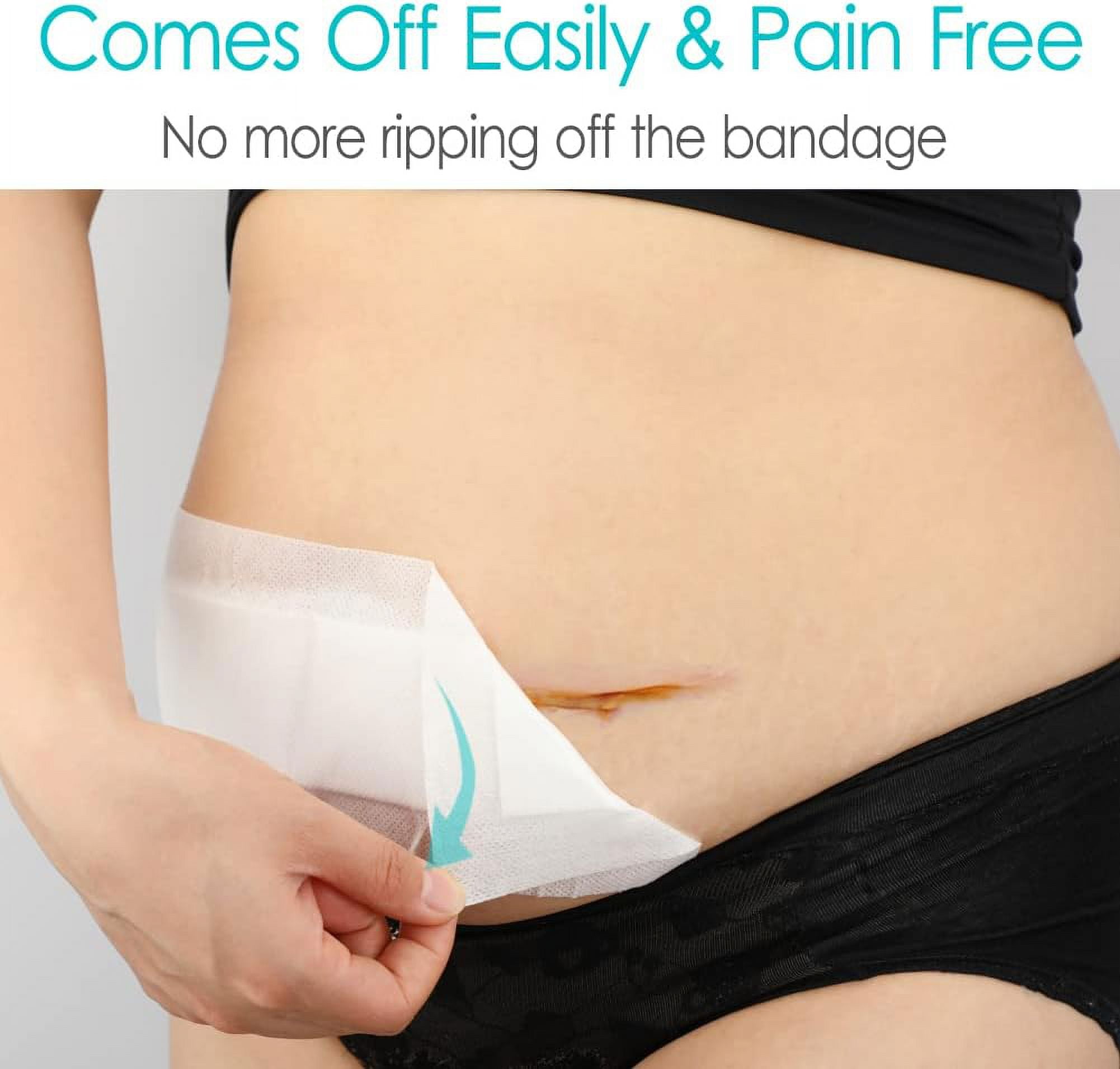 Adhesive Island Dressings - 4x10" Bordered Gauze Bandage for Knee, Hip, Arm, Leg, Abdominal Incisions — image 2