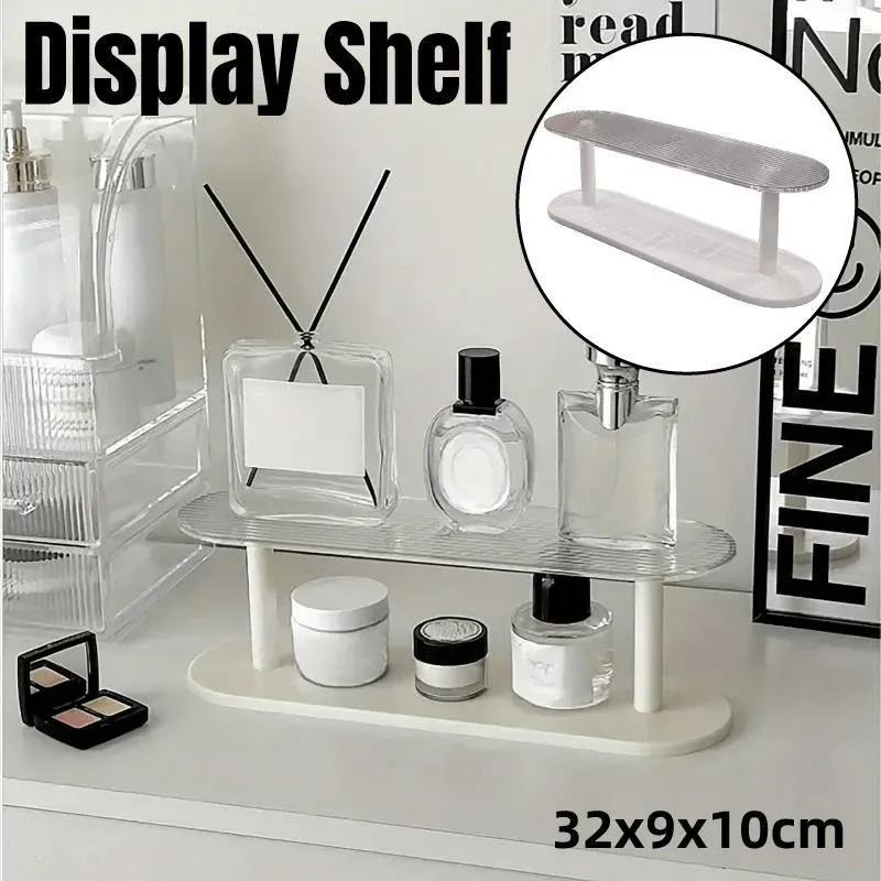 Desktop Organizer Rack 2 Tier Storage Shelf Office Display Stand Space Saver