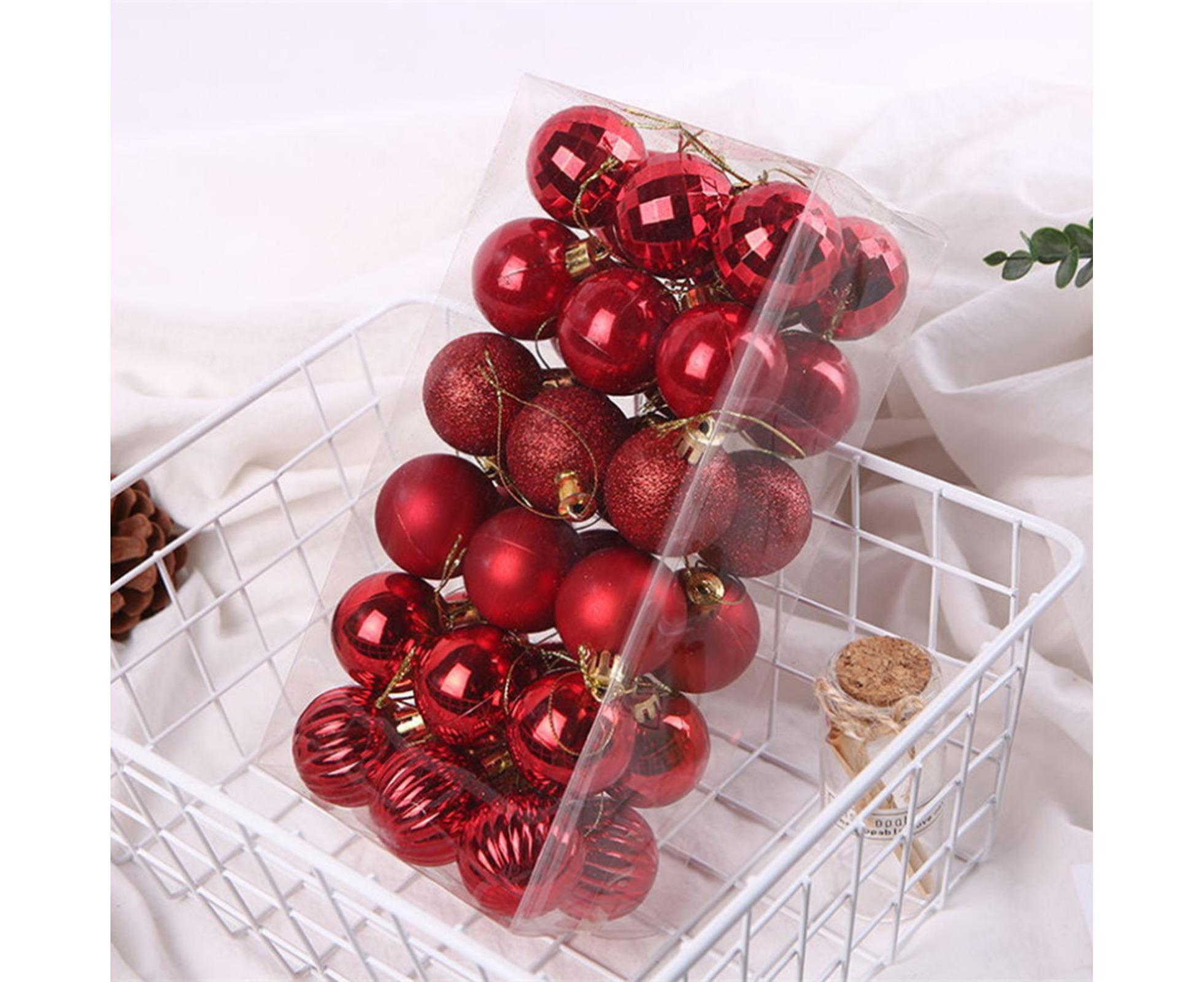 36Pcs Christmas Tree Balls Festival Home Party Mall Xmas Hanging Decor Ornament-White โ image 6