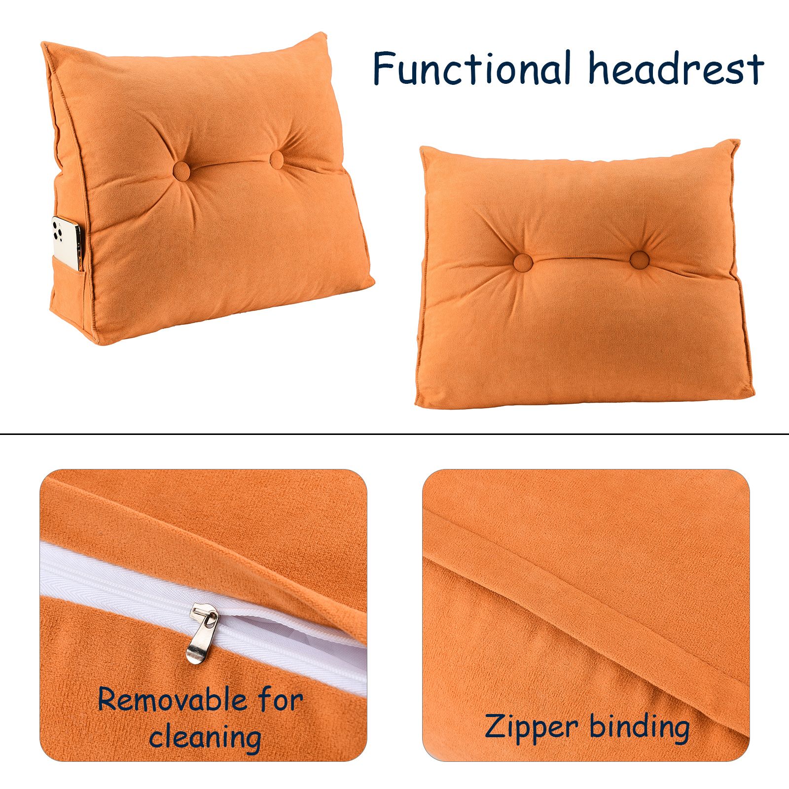 Triangle Cushion Bed Head Large Backrest Lumbar Cushion Tatami Soft Package — image 6