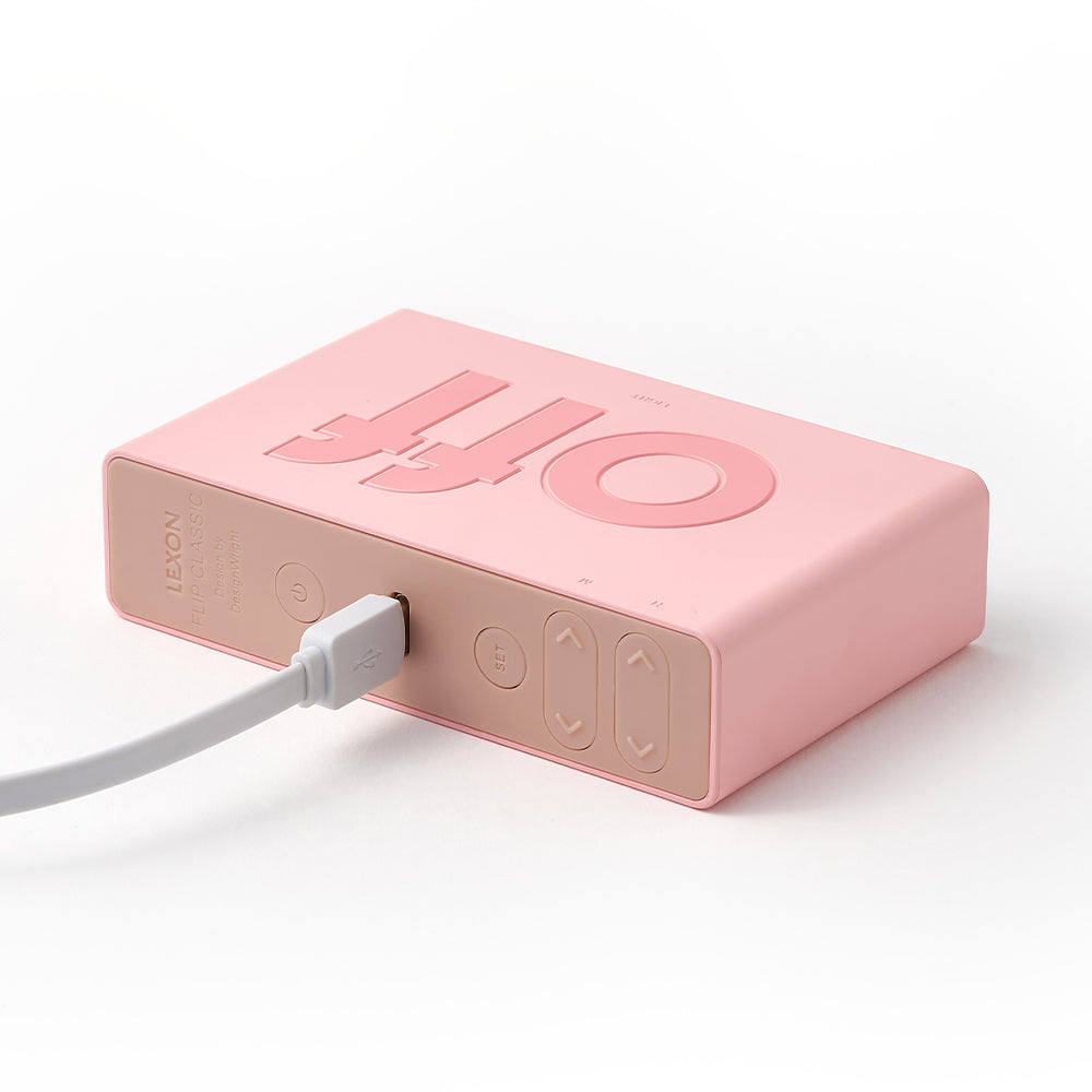 Lexon Flip Classic Reversible Alarm Clock - Pink — image 3