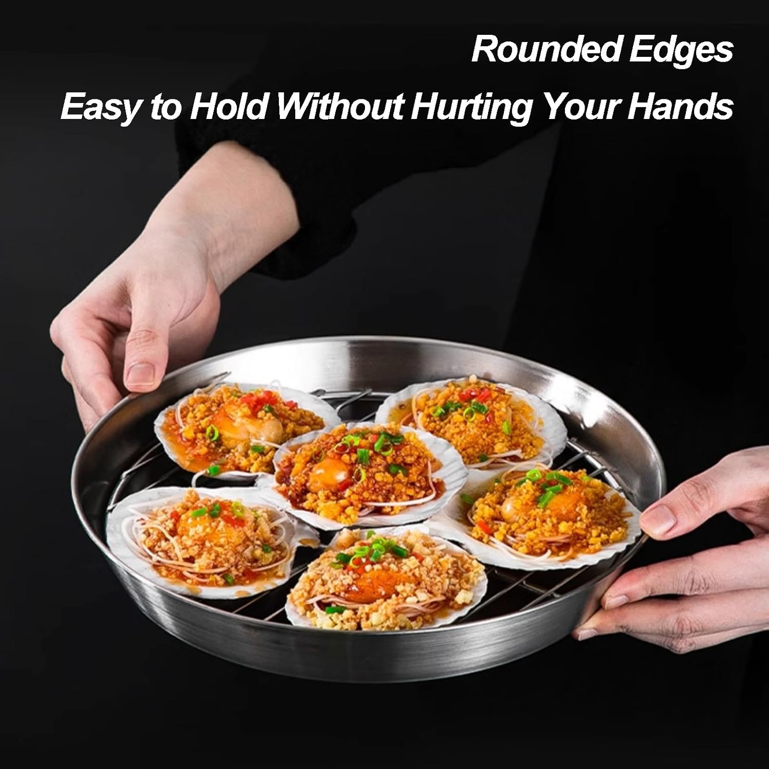 Baking tray for air fryer - Air fryer baking pan - Air fryer accessories - Baking tray with rack - Made of 304 stainless steel - 20 cm โ image 5