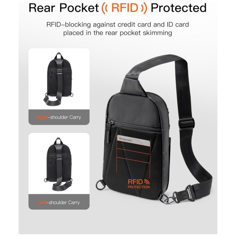 Black Modern Urban Sling Bag Crossbody Chest Pack with Quick Adjustable Strap Compact Daypack for Travel and Daily Commute โ image 3