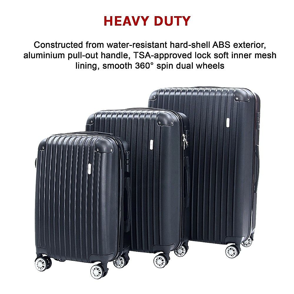 Delegate Suitcases Luggage Set 20" 24" 28"Carry On Trolley TSA Travel Bag โ image 4