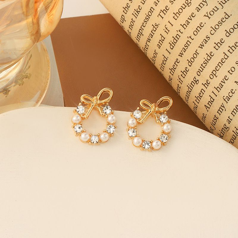 Sparkly Bow Earrings for Women Rhinestone Chain Tassel Earring Crystal Fairy Teardrop Jewelry Gifts for Her Prom Dress β image 4