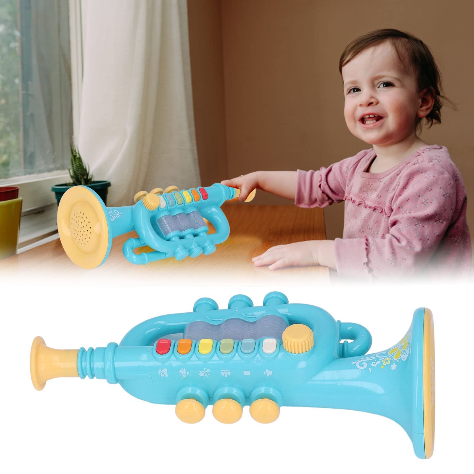 Musical Instruments, Kid Trumpet Children Preschool Music Toy for Boys and Girls(Blue) exercise children's listening ability โ image 5