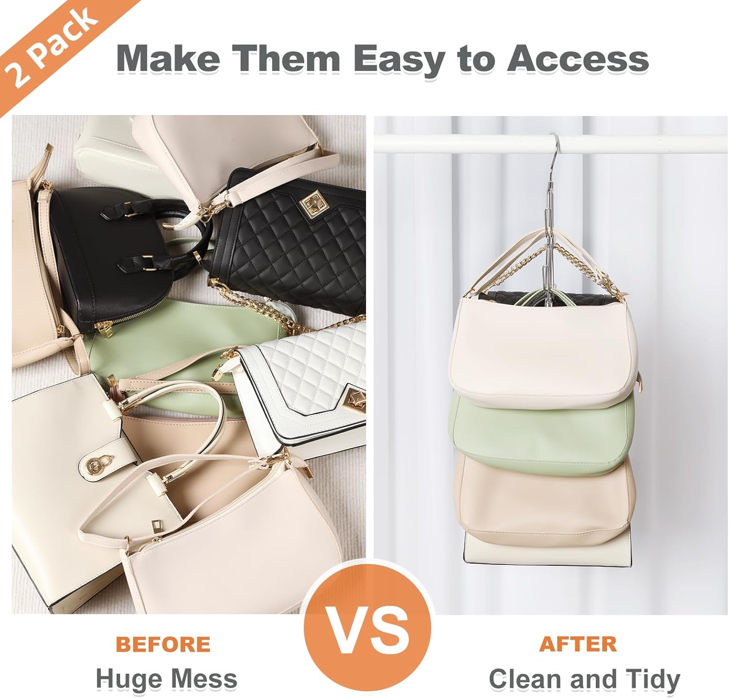 TOPIA HANGER Purse Hanger Organizer for Closet — image 5