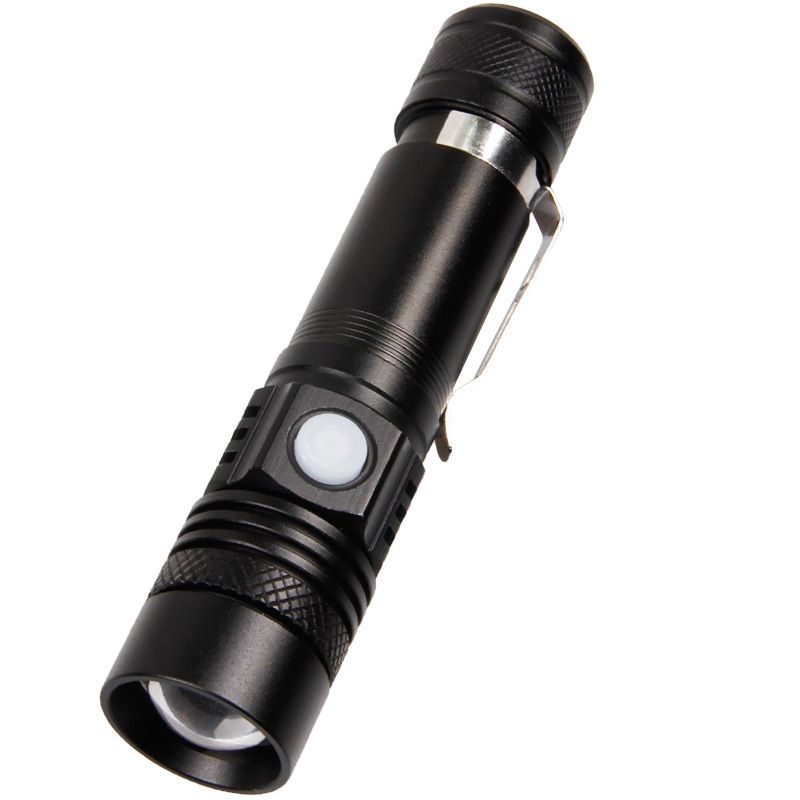 LED Tactical Flashlight, Super Bright LED Flashlight Rechargeable Lumen, Pocket-Sized LED Torch with Clip,Zoomable
