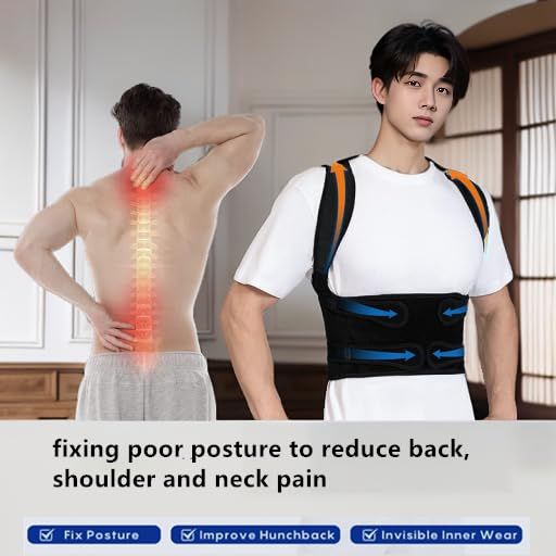 Back Brace for Women and Men,Shoulder Straightener,Back straightener,Adjustable Posture Corrector Suitable for Upper and Lower Back Pain — image 3