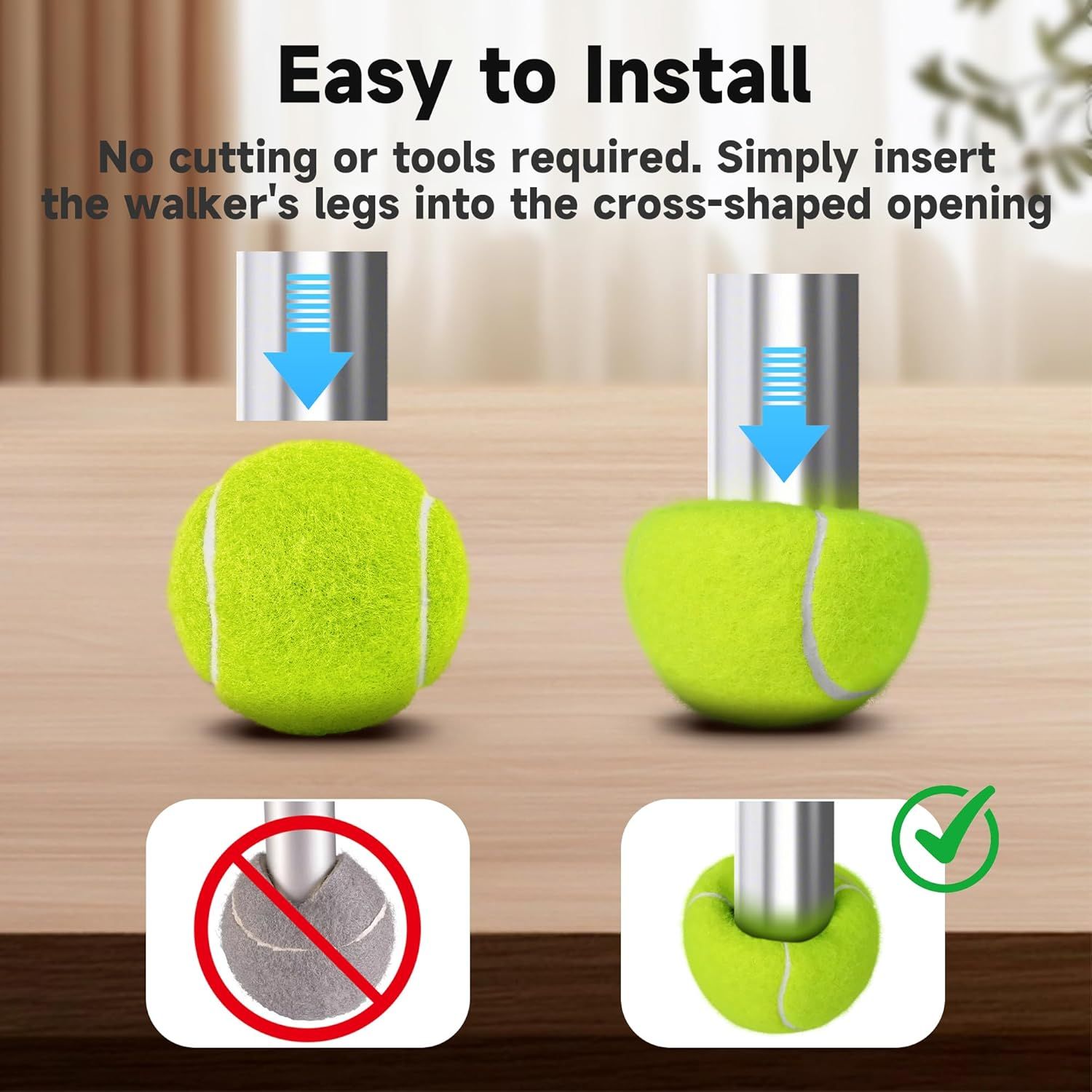 Walker Tennis Balls Precut for Easy Installation — image 2
