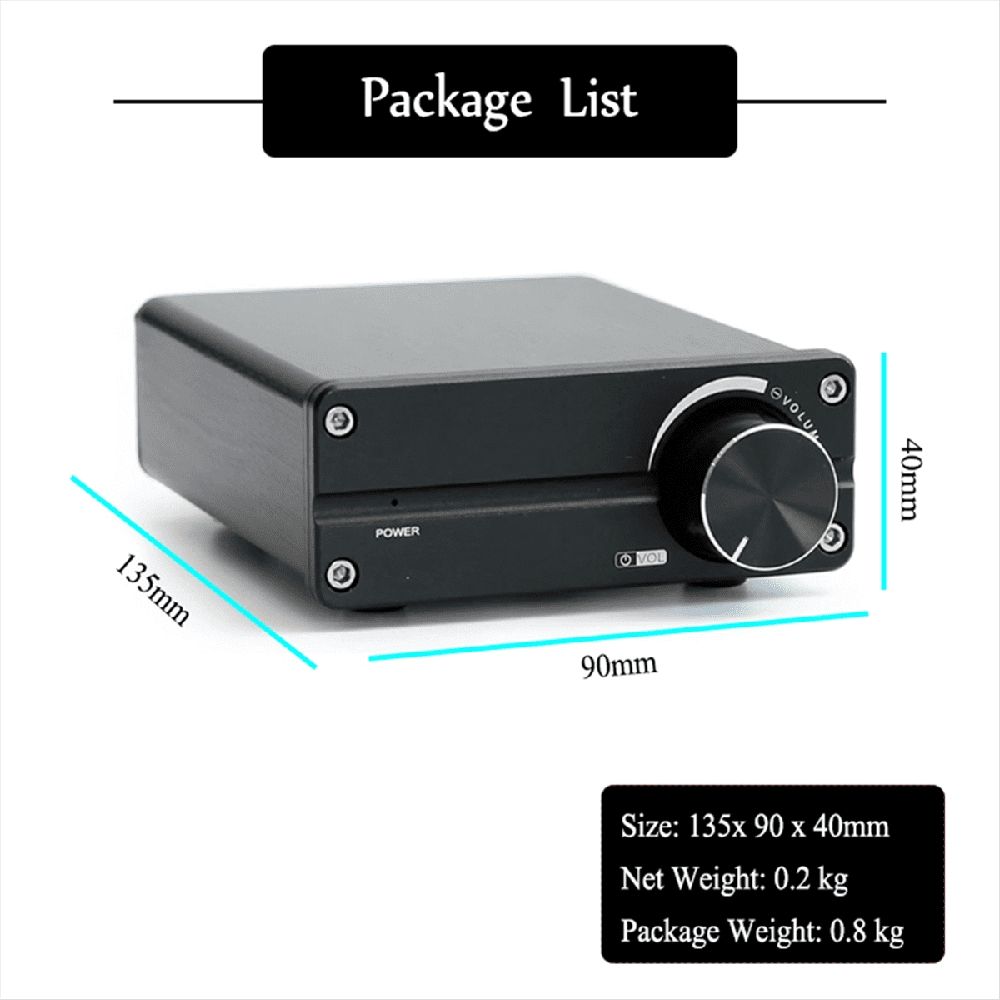 100W D100 TPA3116 Digital Power Amplifier Single Sound Channel Class D Desktop Subwoofer for Home Audio Stereo System — image 2