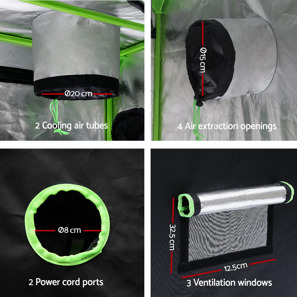 Greenfingers Grow Tent 100x100x200CM Hydroponics Kit Indoor Plant Room System โ image 3