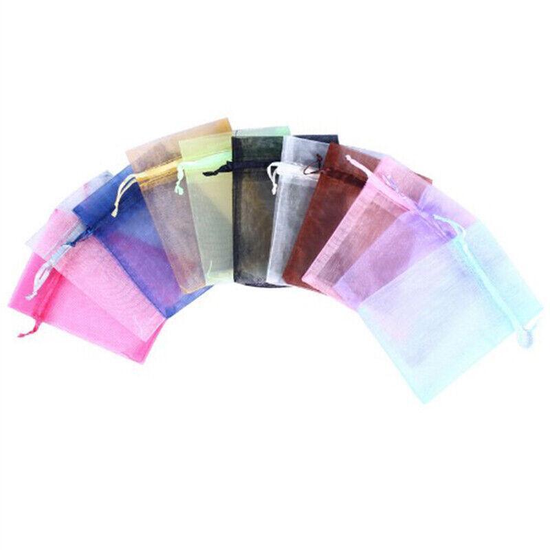 50PCS Organza Bag Sheer Bags Jewellery Wedding Candy Packaging Sheer Bags 10 × 15 cm - Light Blue/50PCS — image 3