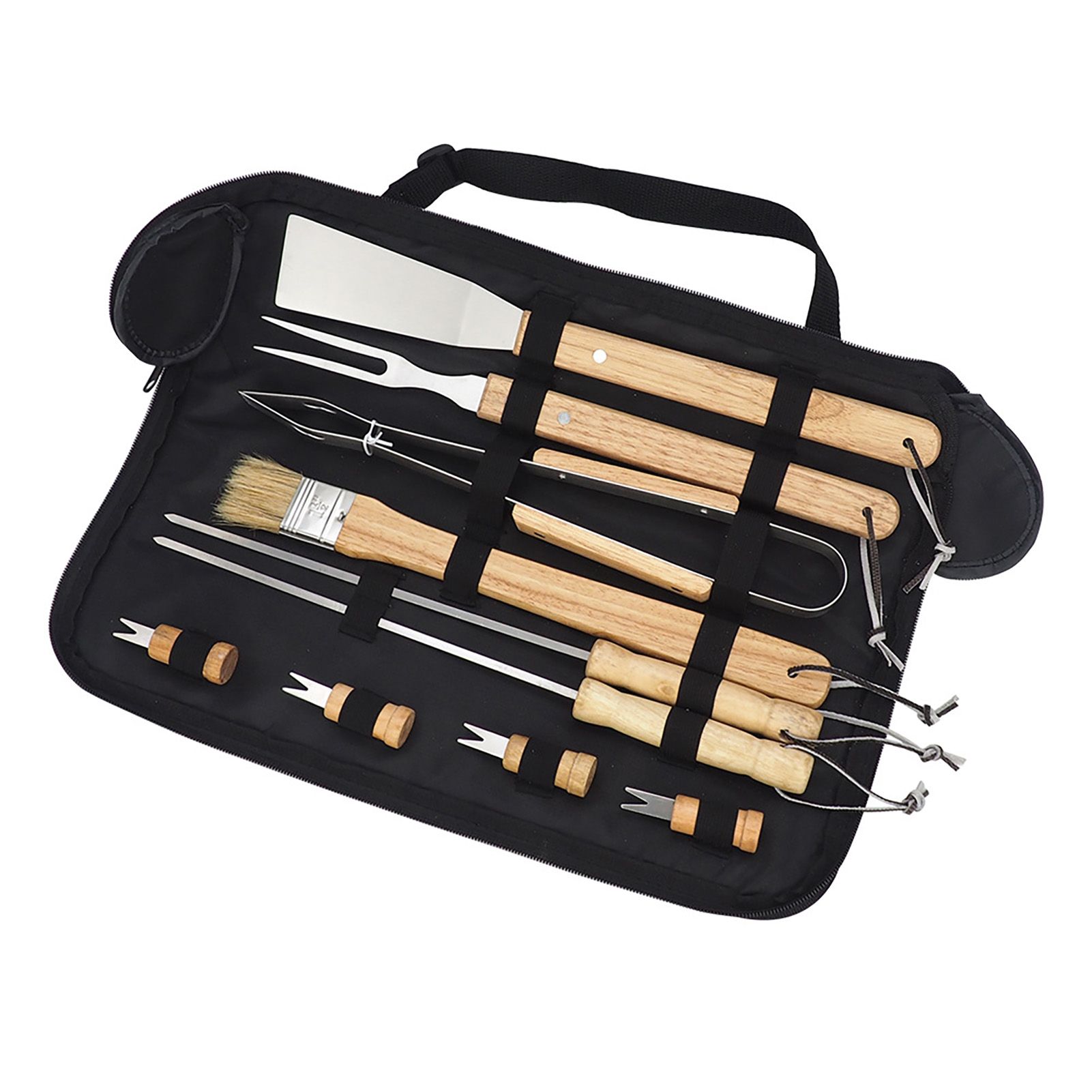10PCS Grilling Tool Set Stainless Steel with Wood Handle Grill Utensils for Picnic Barbecue โ image 2