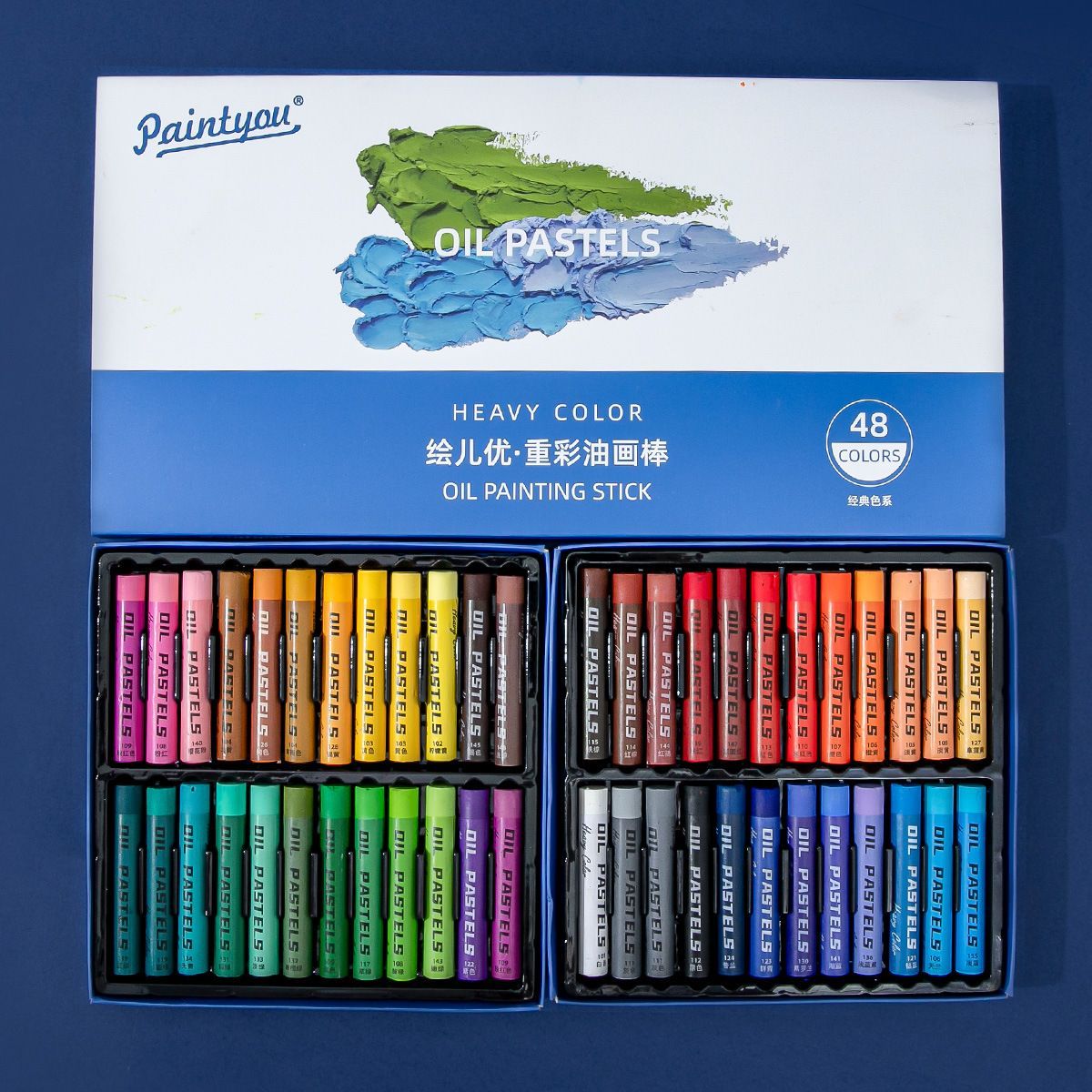 48-Color Oil Pastels Heavy-Color Oil Pastels Loose Oil Pastels Art Supplies - Morandi - Size 48 colors — image 5