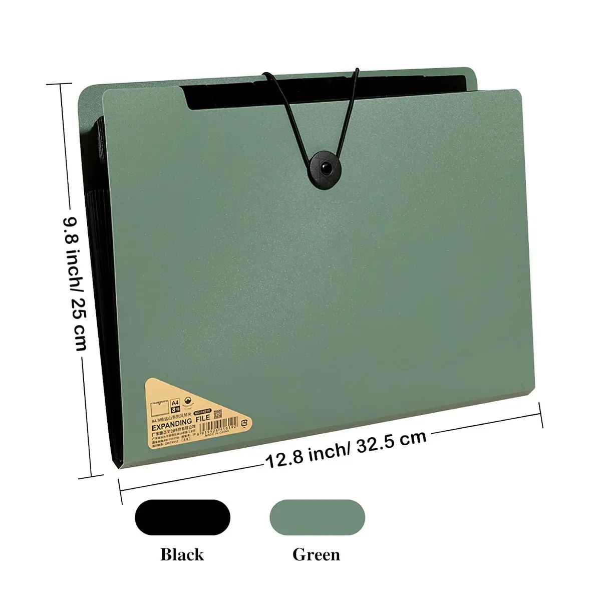 8 Cell File Folder Organizer Bag Test Paper Storage Document Holder School Office - Green โ image 4