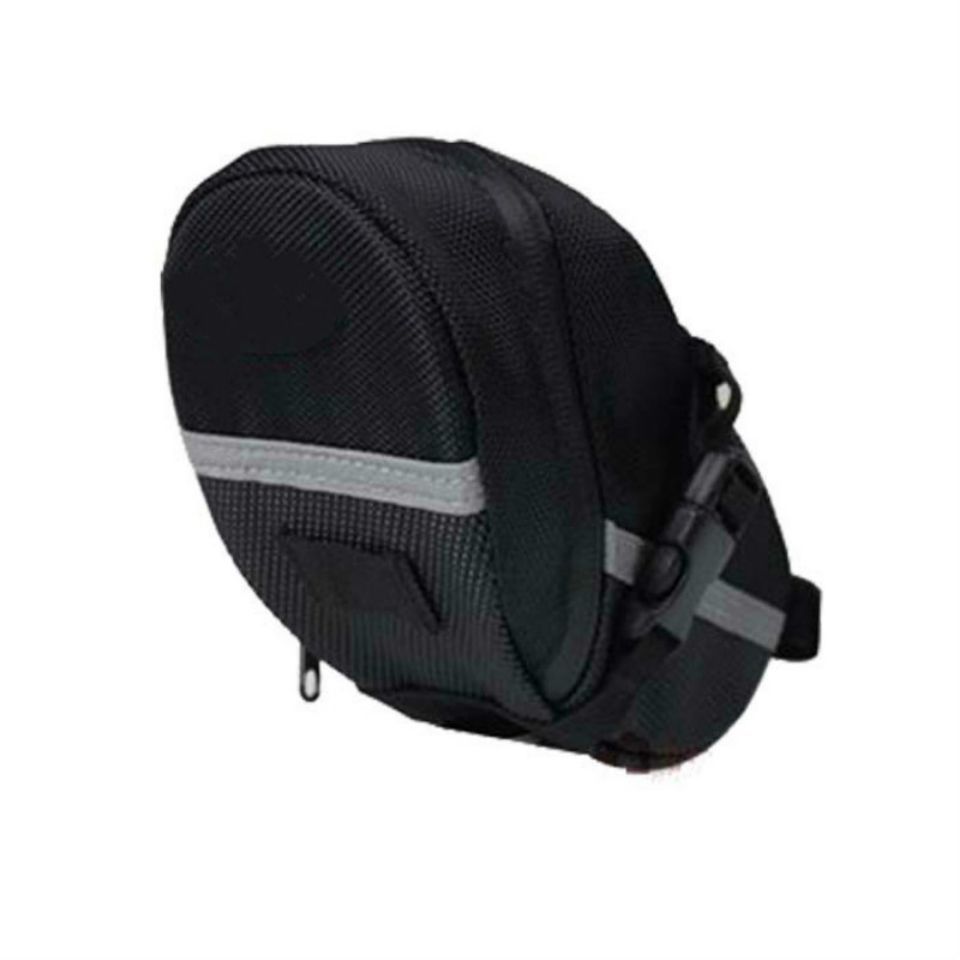 Bike Saddle Bag Under Seat Storage Pouch - Compact 600D Cycling Wedge Pack with Reflective Strip & Tail Light Loop - Quick Release Strap for MTB Road โ image 4