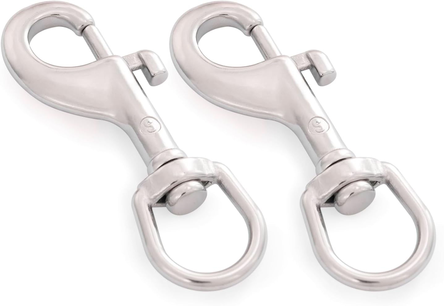 SHONAN 3.5 Inch Swivel Eye Snap Hook, 2 Pack Marine Grade Scuba Bolt Snap, Single Ended Stainless Steel Flag Clips Swivel Snaps for Scuba Diving, Flag Pole โ image 6