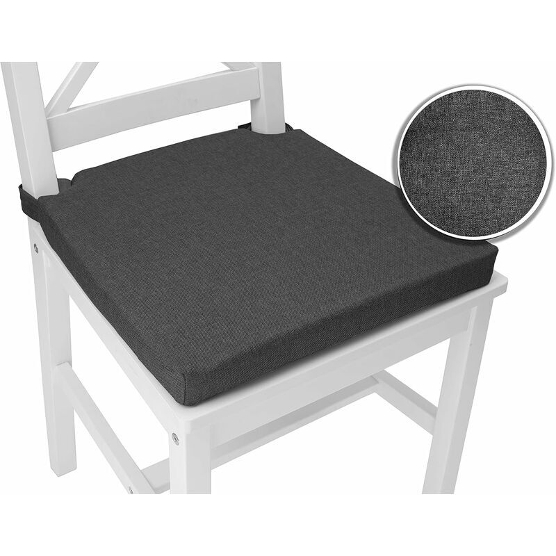 Set of 4 trapezoidal chair cushions, comfortable seat, with inner and outer Velcro. Dimensions: 42 (back) 35 (front) x_tfrf โ image 3