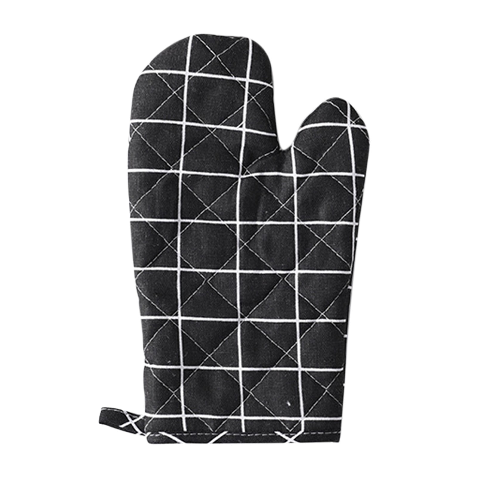2 Pieces Oven Mitts and Grill Gloves, Non-Slip Cooking Gloves for Baking, Grilling and Everyday Kitchen Use, Black — image 4