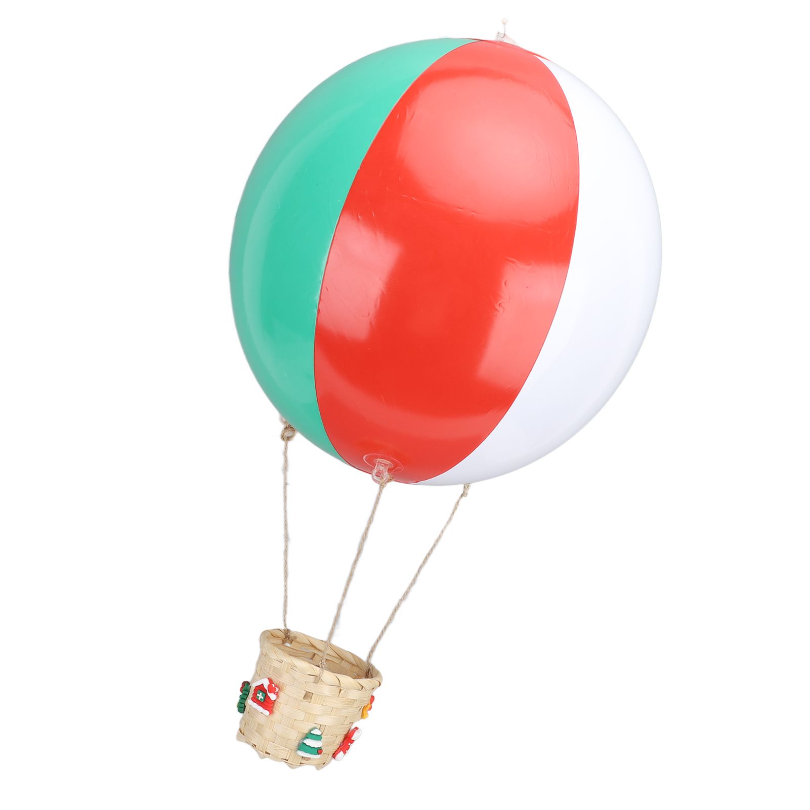 Hot Air Balloon with Rattan Basket PVC Colored Hanging Air Balloon Decoration for Christmas Decor โ image 5