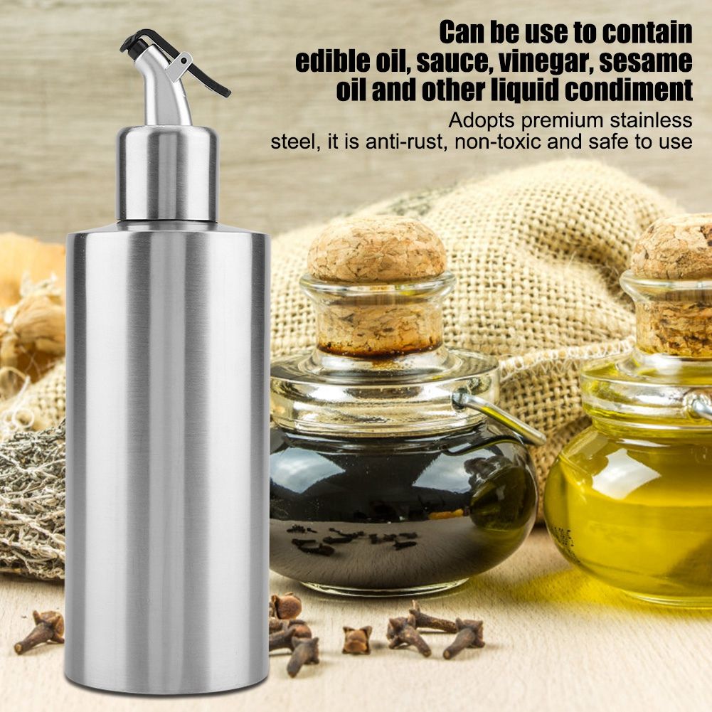 550mL Stainless Steel Oil Bottle Vinegar Sauce Dispenser Container Home Kitchen Supplies(B) โ image 2