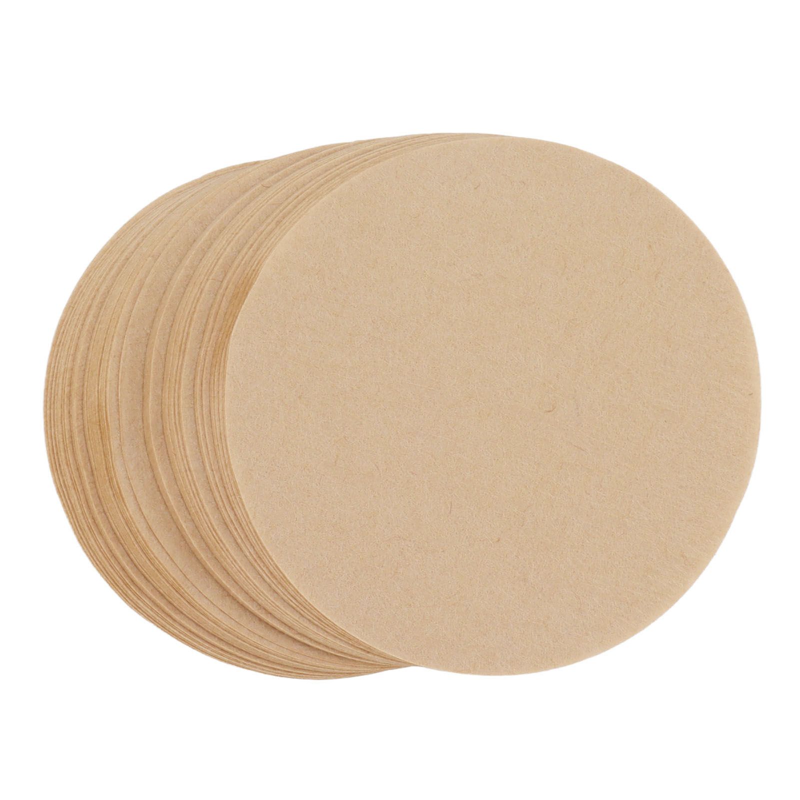 100Pcs 64mm Round Coffee Filter Unbleached Natural Coffee Filter Paper for 1 to 2 People Measure โ image 2