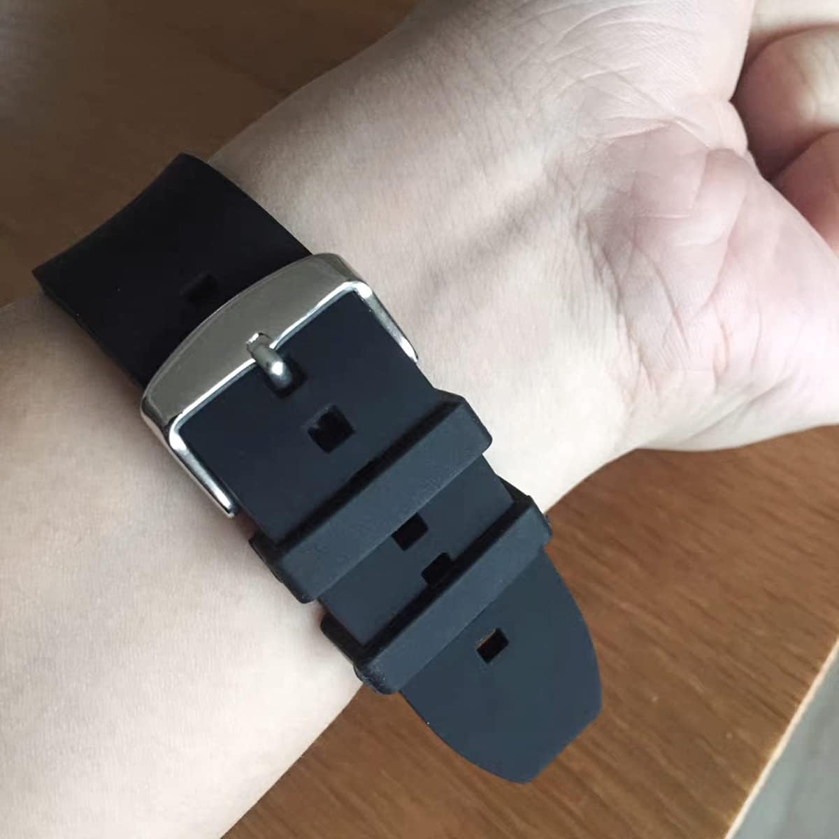 6 Pcs Watch Band Loop Holder Keeper for Resin Belt, Replacement Fastener Rings for Silicone Leather Rubber Watch Strap, Durable Fastener Retainer Size(24mm) โ image 4